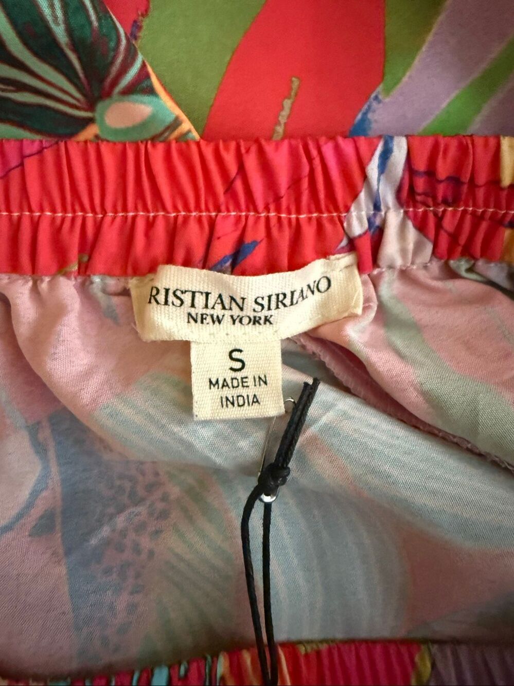 Christian Siriano Tropical Floral Maxi Skirt Small Pink Elastic Waist NWT - Picture 7 of 11